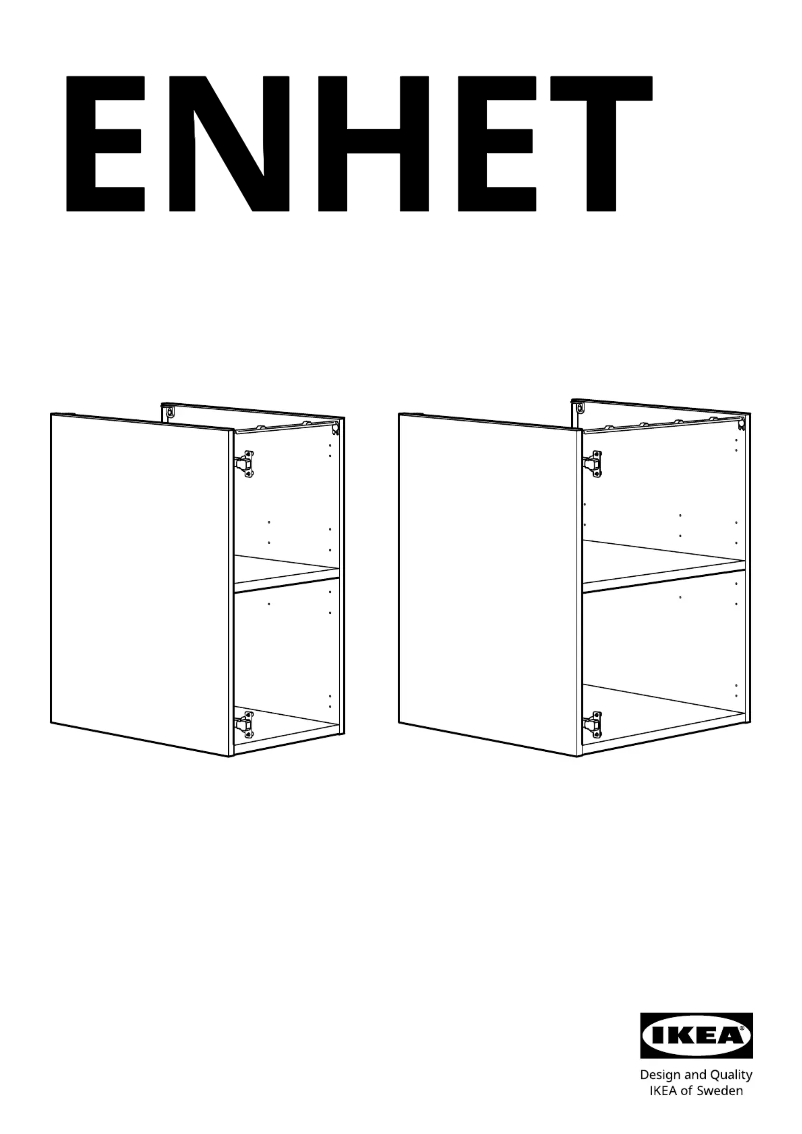Page 1 de la notice Manuel utilisateur Ikea ENHET 604.405.86