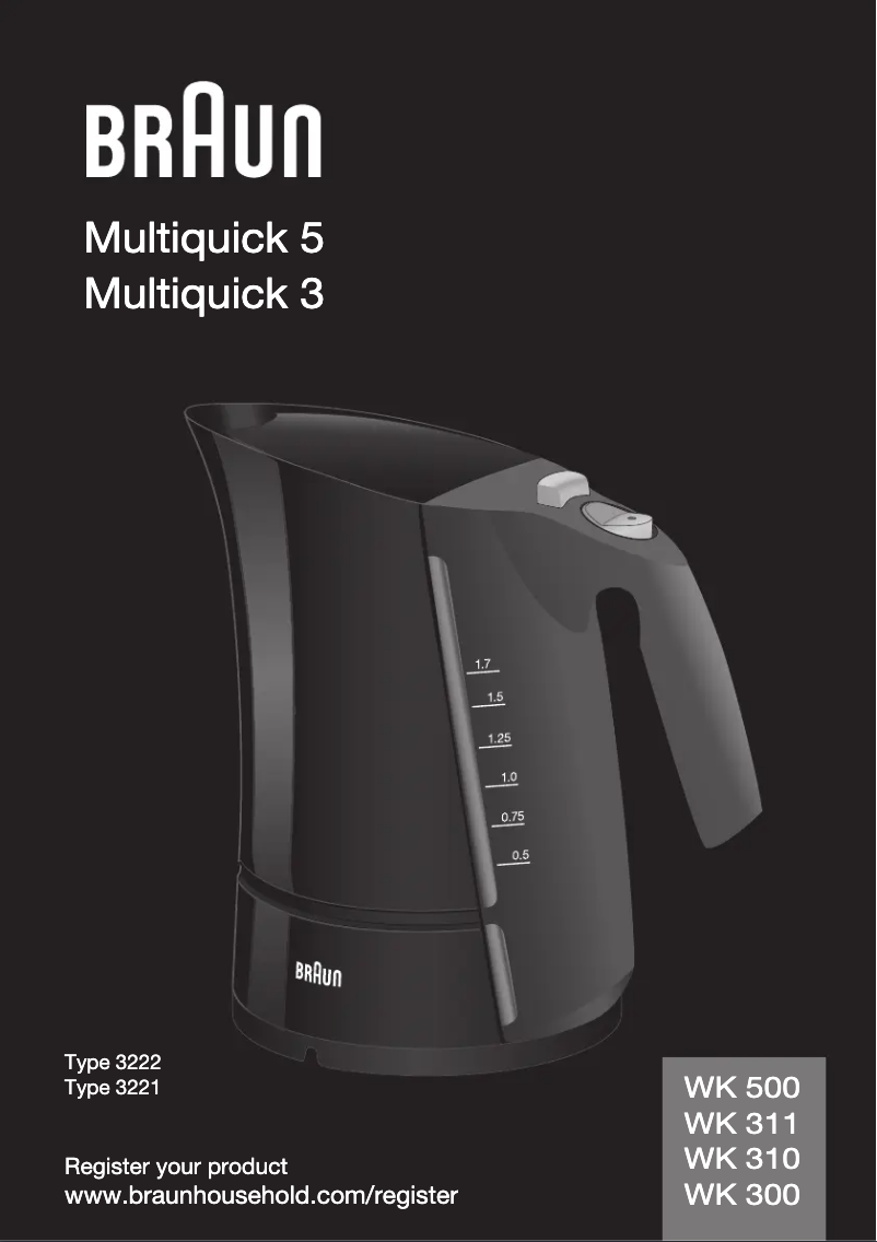 Page 1 de la notice Manuel utilisateur Braun WK 500