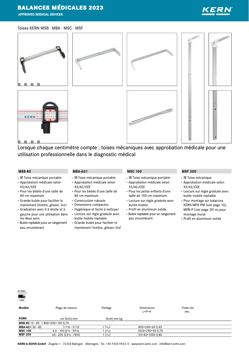 Página 1 del manual Folleto Kern MSC 100N