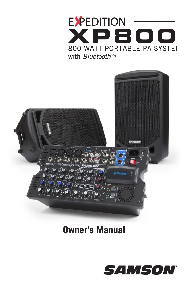 Page 1 de la notice Manuel utilisateur Samson Expedition XP800
