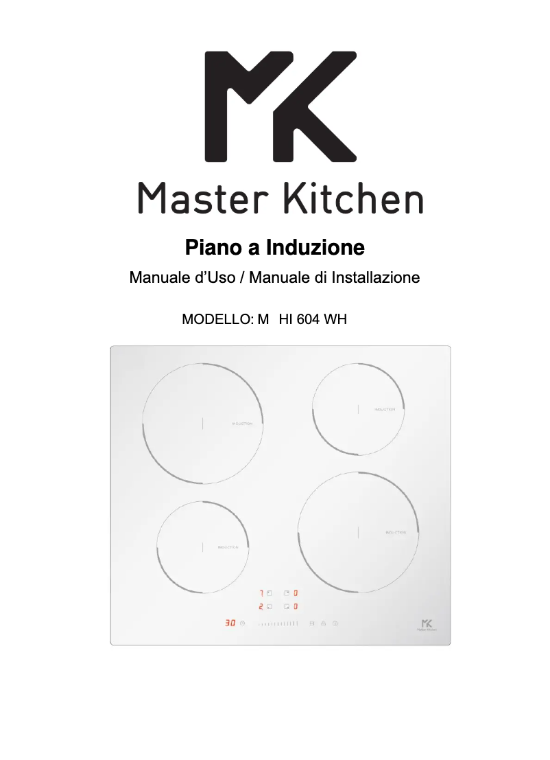 Page 1 de la notice Manuel utilisateur Master Kitchen MKHI 604 WH