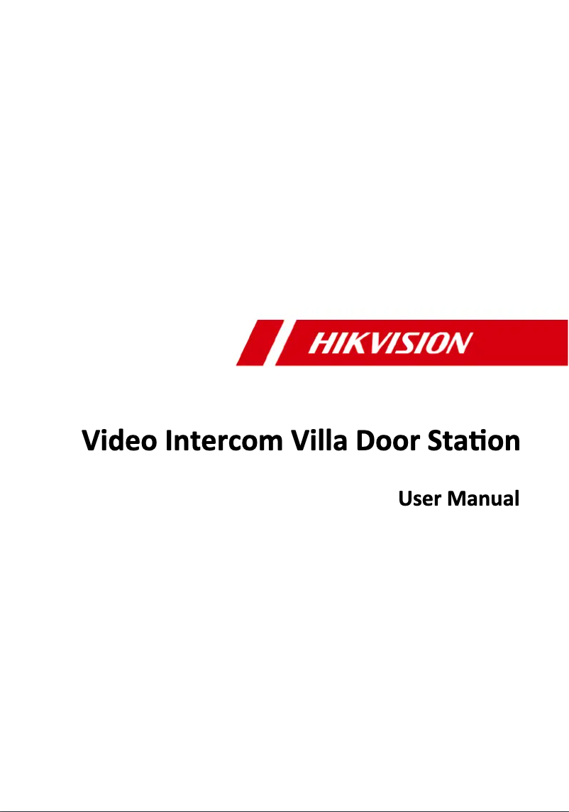 Página 1 del manual Manual de usuario Hikvision DS-KV6113-WPE1(B)