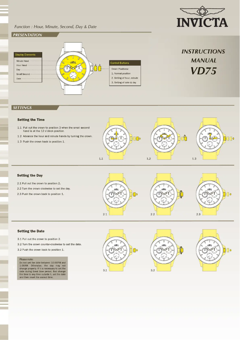 Page n°1 - Manuel utilisateur Invicta Bolt 24451