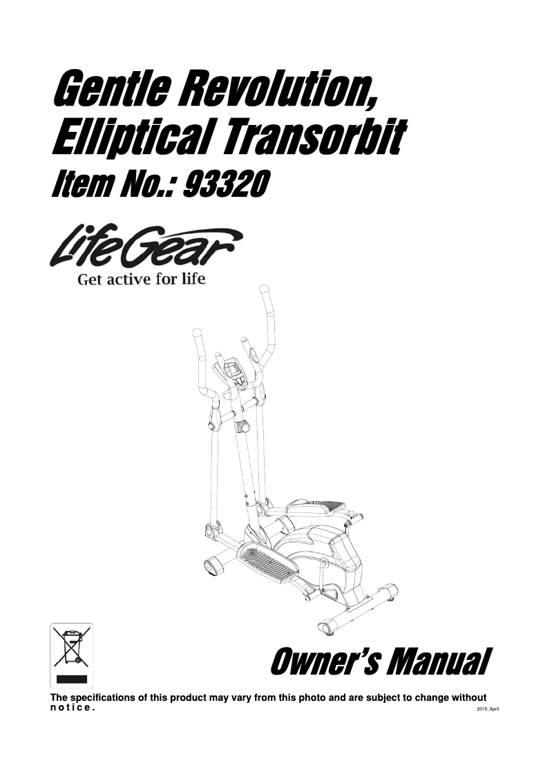 Página 1 del manual Manual de usuario Life Gear Gentle 93320
