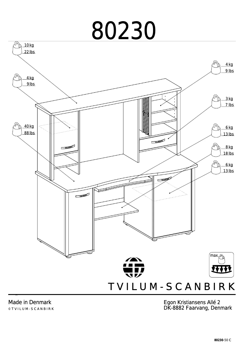 Page 1 of the manual User Manual Tvilum 80230