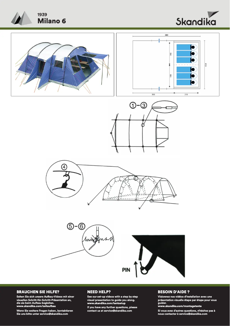 Page 1 de la notice Manuel utilisateur Skandika Milano 6