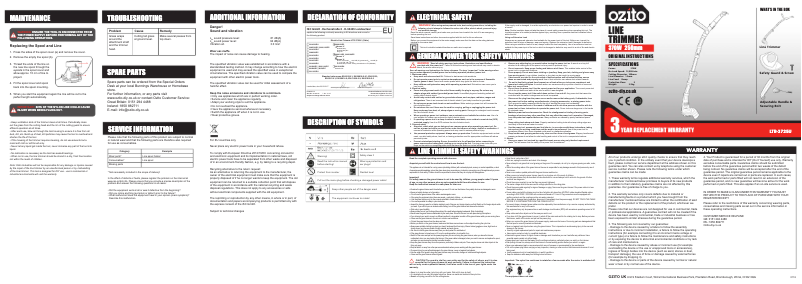 Page 1 de la notice Manuel utilisateur Ozito LTR-3725U