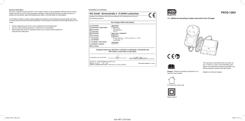 Page 1 de la notice Manuel utilisateur Ozito PXCLTK-218U
