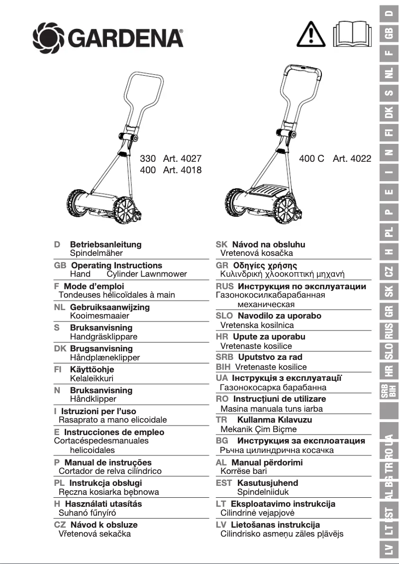 Page 1 de la notice Manuel utilisateur Gardena 330 Classic