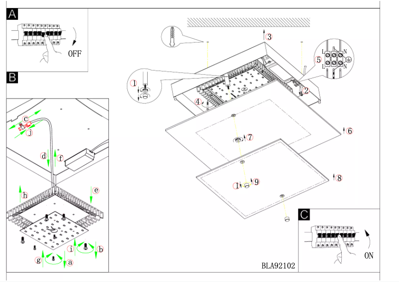 Page 1 de la notice Manuel utilisateur Eglo Eleana