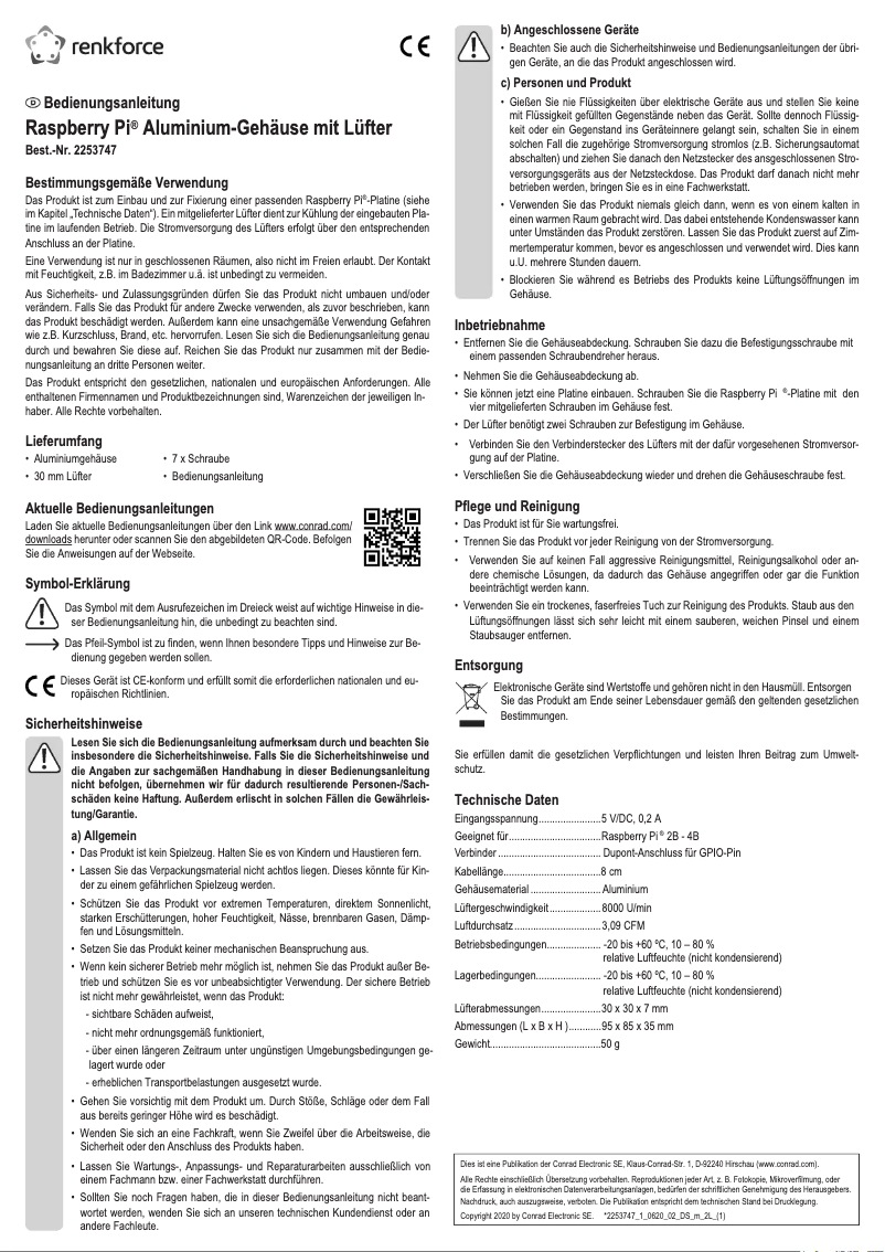 Page 1 de la notice Manuel utilisateur Renkforce RBP-ALC100