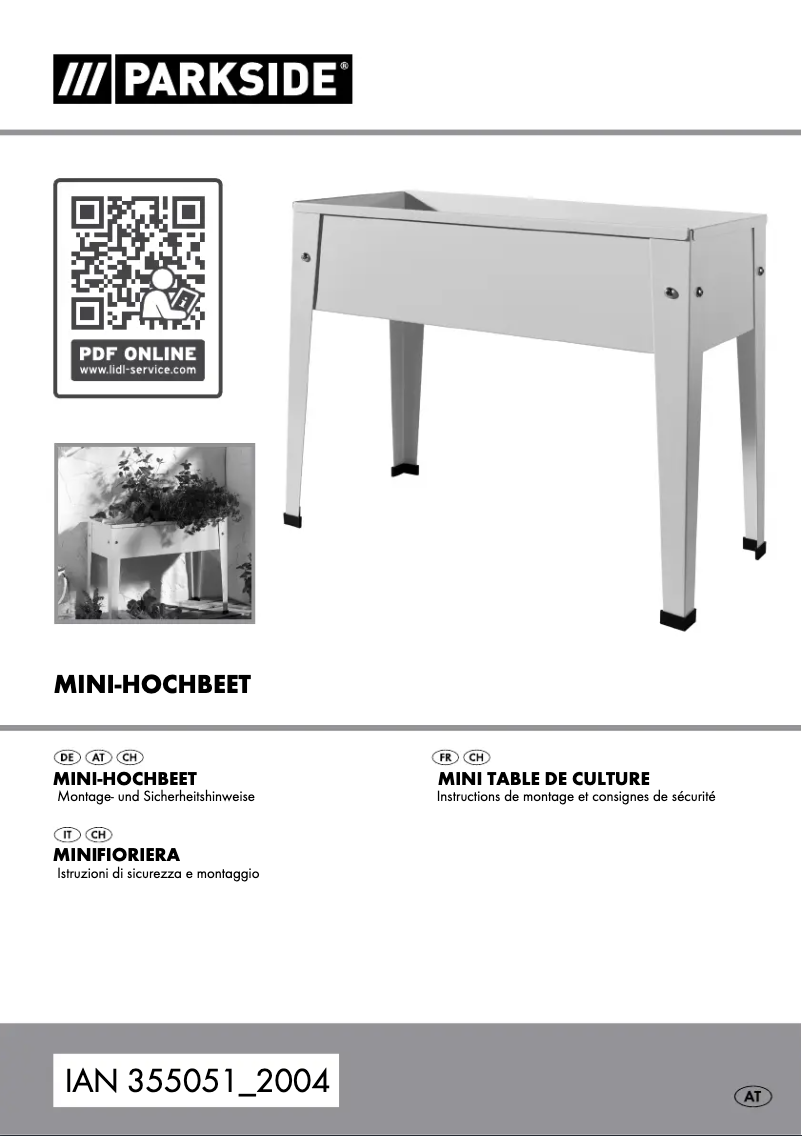 Page 1 de la notice Manuel utilisateur Parkside IAN 355051