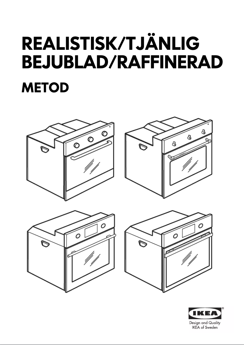 Page 1 de la notice Manuel utilisateur Ikea RAFFINERAD