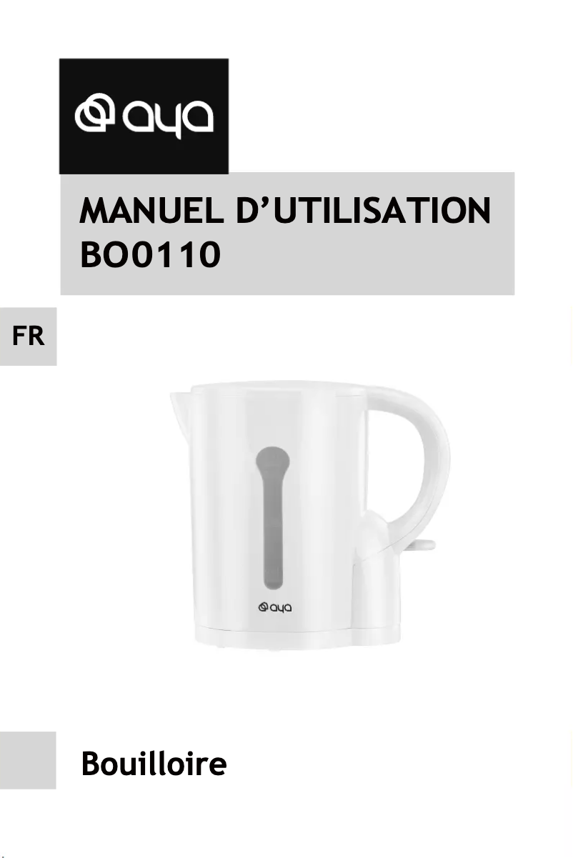 Page 1 de la notice Manuel utilisateur AYA BO0110