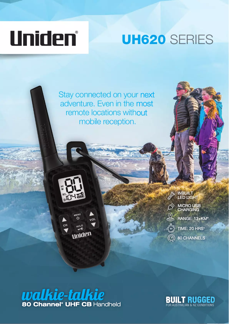 Page 1 of the manual Brochure Uniden UH620