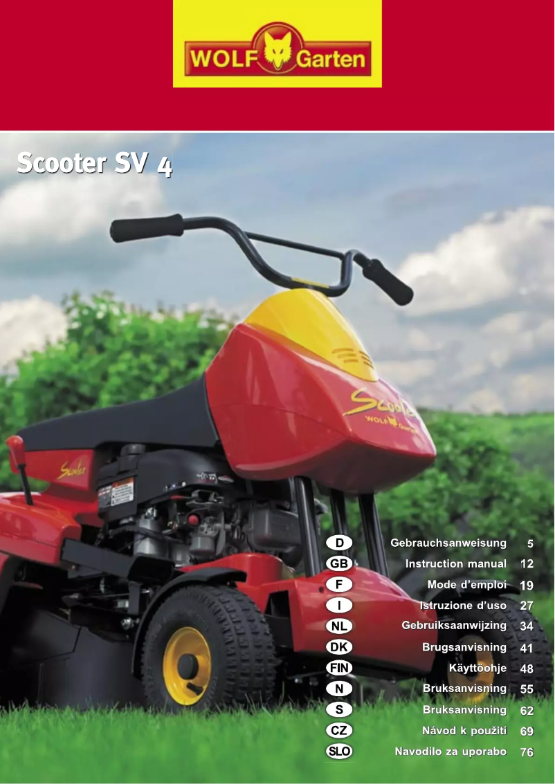 Page 1 de la notice Manuel utilisateur Wolf Garten SV 4