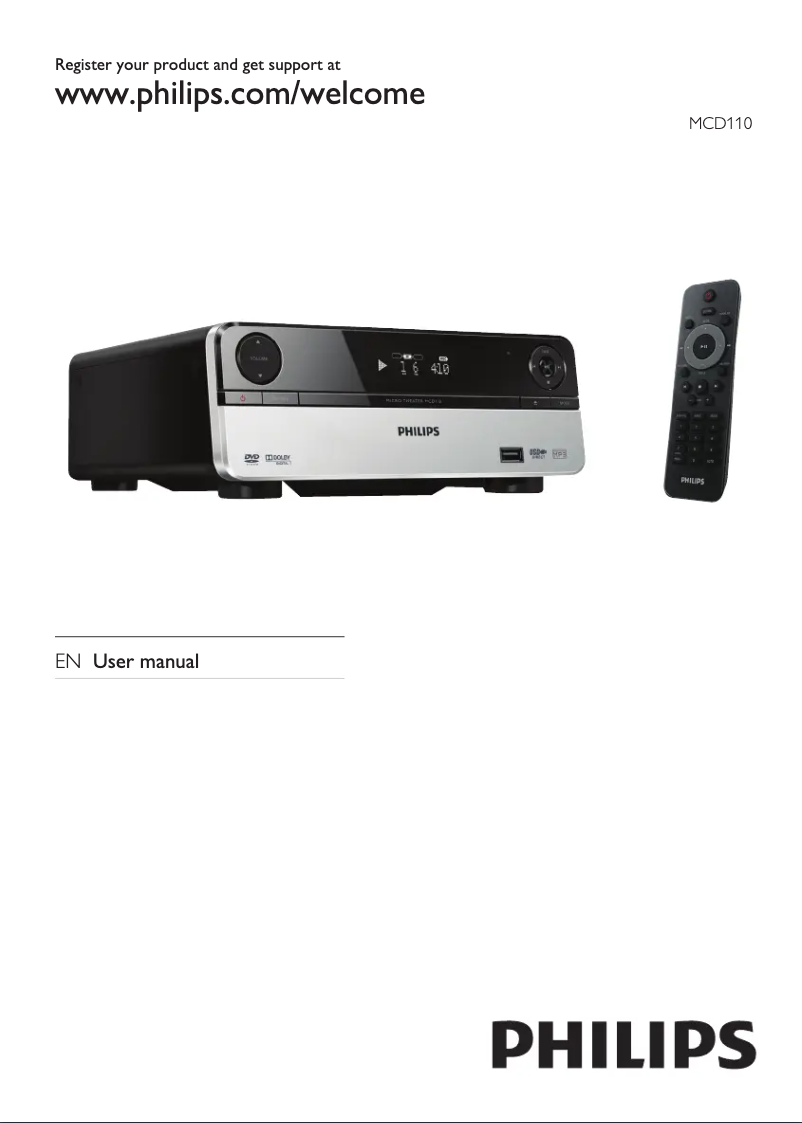 Página 1 del manual Manual de usuario Philips MCD110