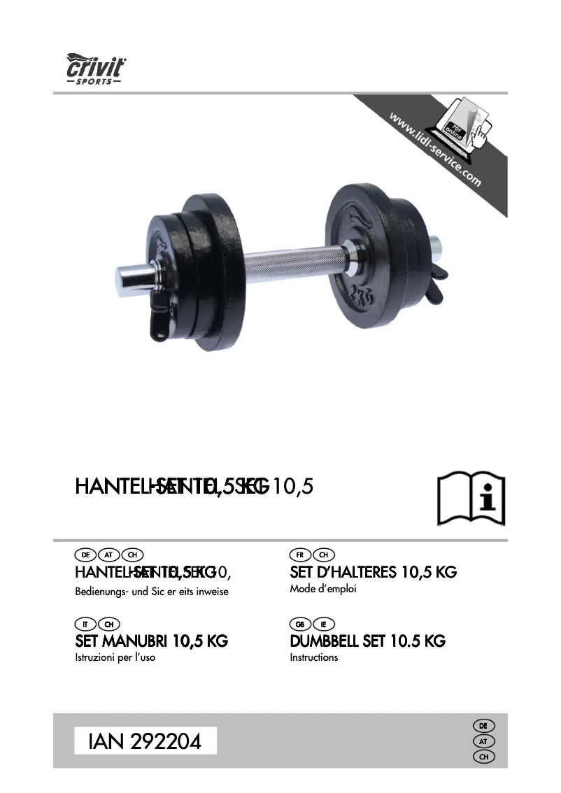 Page 1 de la notice Manuel utilisateur Crivit 18118L-18