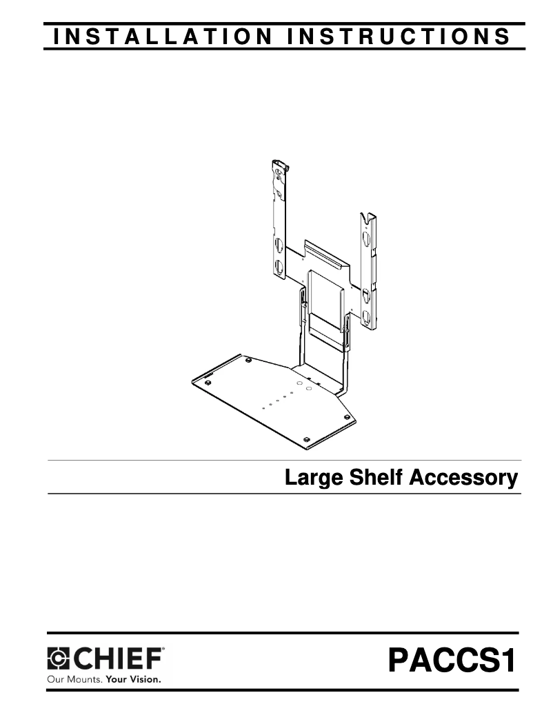Page 1 de la notice Manuel utilisateur Chief PACCS1