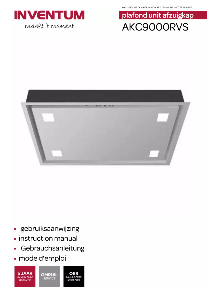 Page 1 de la notice Manuel utilisateur Inventum AKC9000RVS