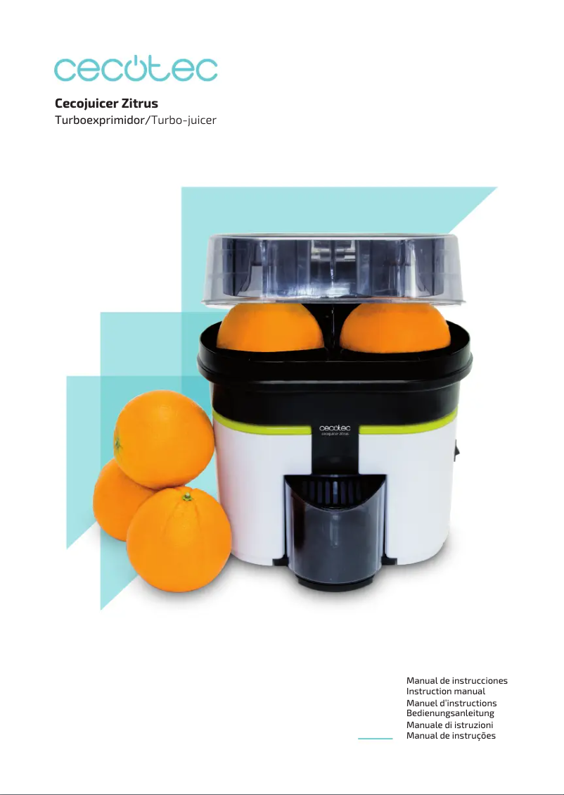 Page 1 de la notice Manuel utilisateur Cecotec Cecojuicer Zitrus