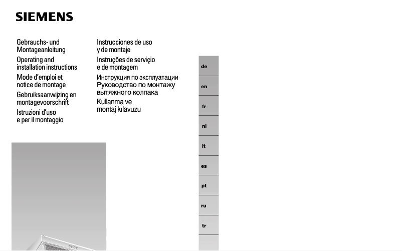 Page 1 de la notice Manuel utilisateur Siemens LU10120