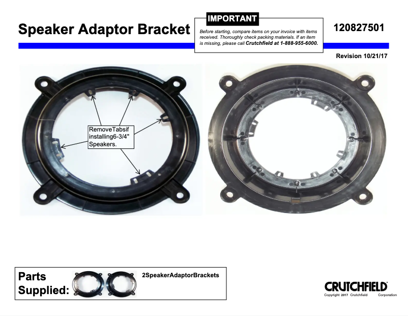 Page 1 de la notice Manuel utilisateur Metra 82-7501