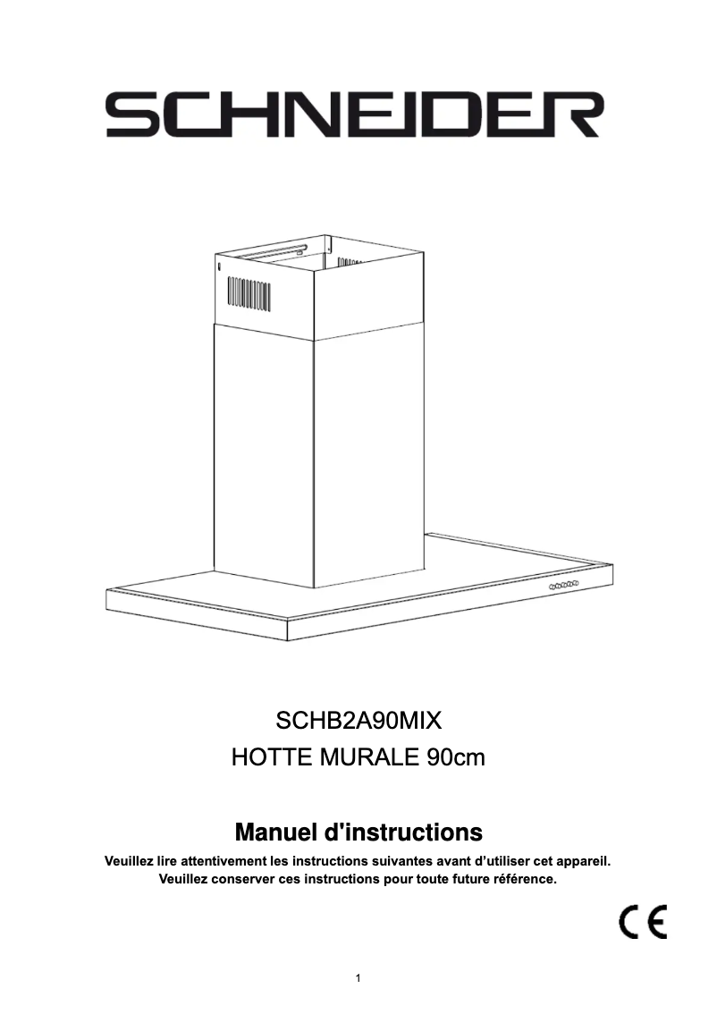 Página 1 del manual Manual de instrucciones Schneider SCHB2A90MIX