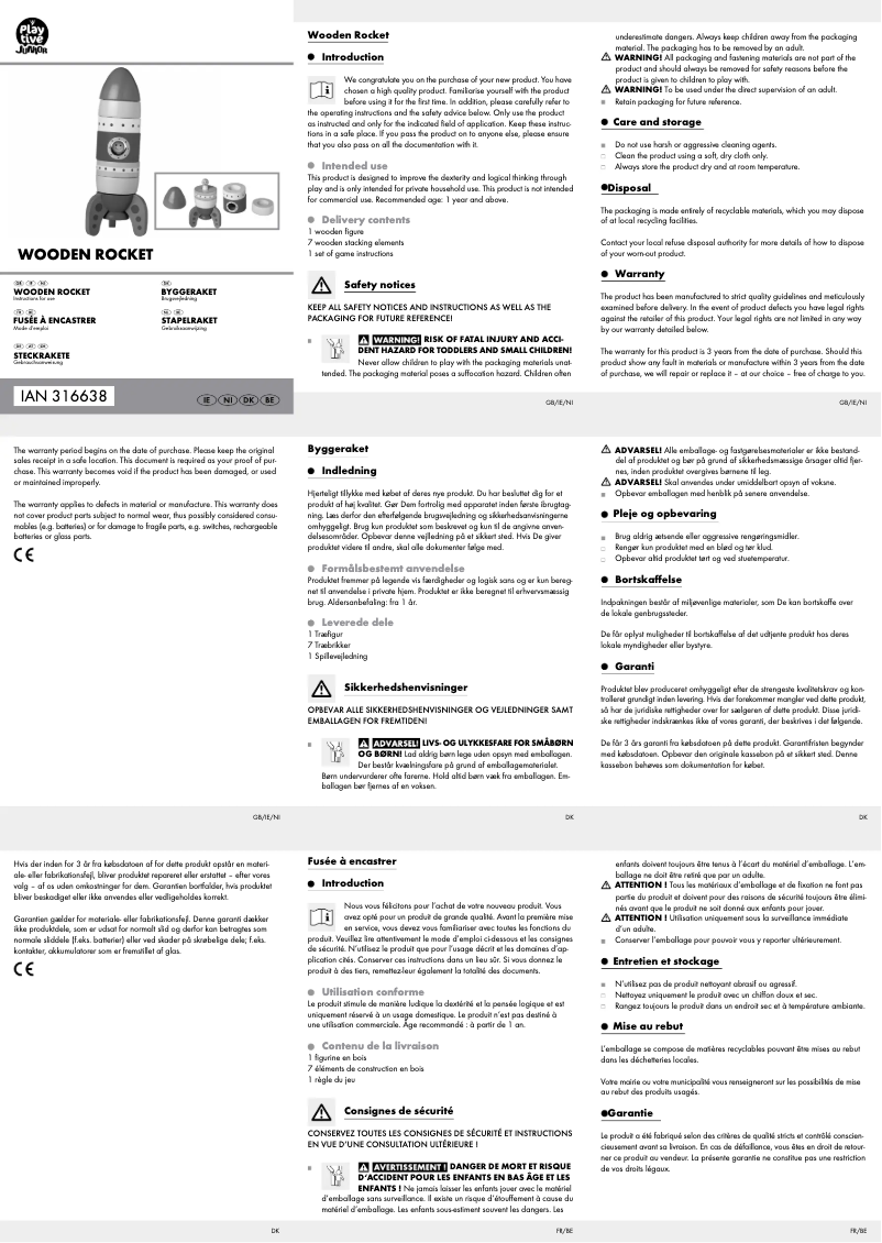 Page 1 de la notice Manuel utilisateur Playtive HG05000