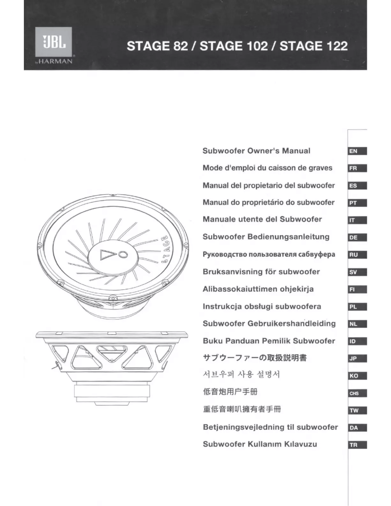 Page 1 de la notice Manuel utilisateur JBL Stage 122AM