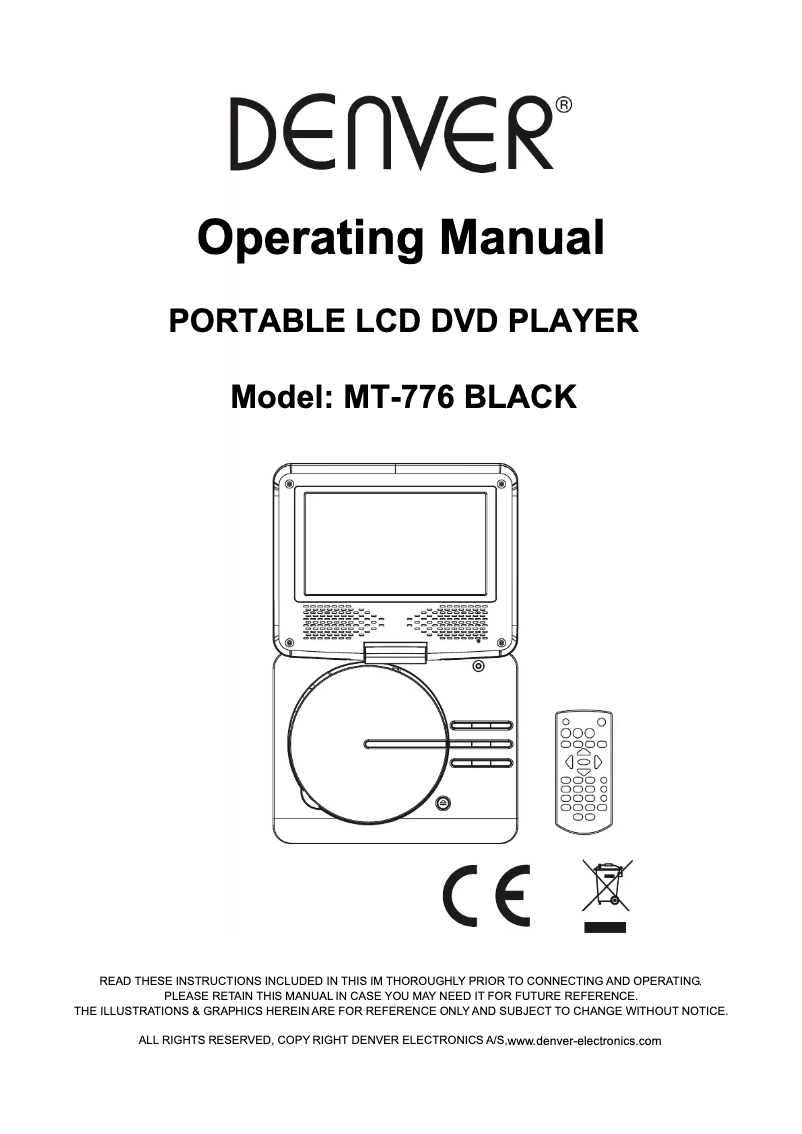 Page 1 de la notice Manuel utilisateur Denver MT-776