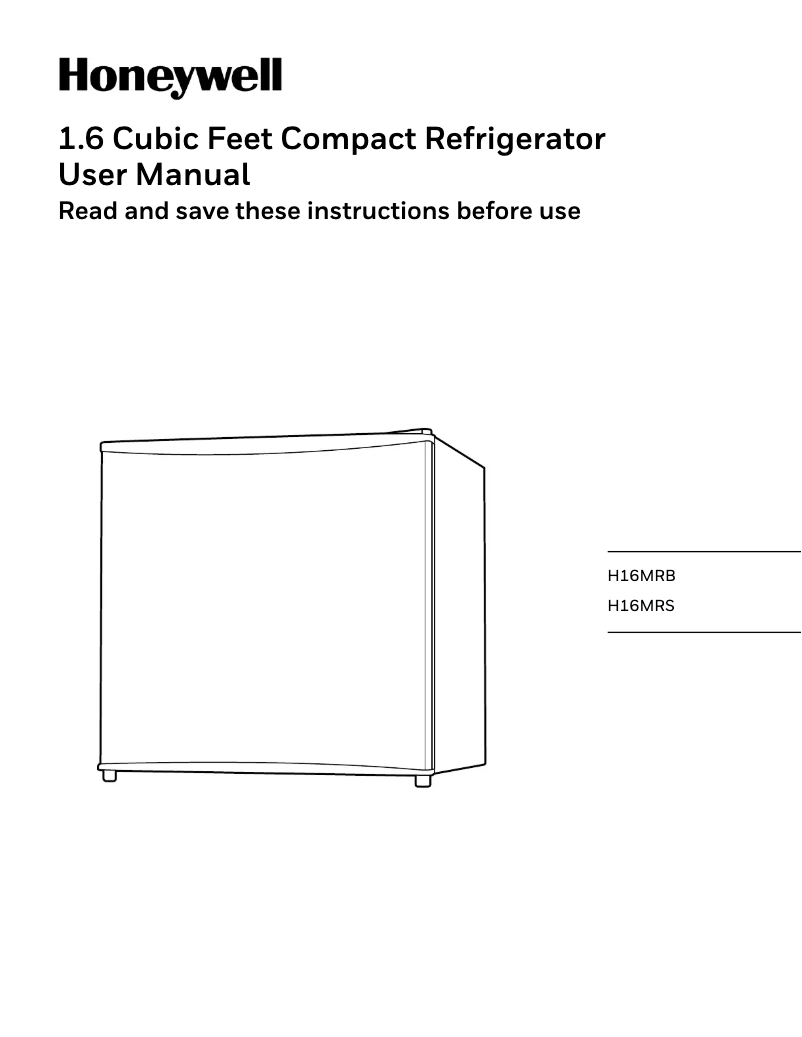 Page 1 of the manual User Manual Honeywell H16MRS