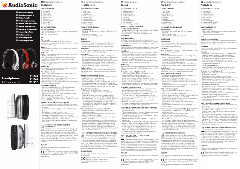 Página 1 del manual Manual de usuario AudioSonic HP-1646