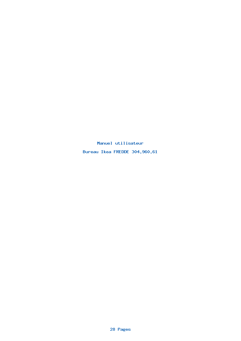 Page 1 de la notice Manuel utilisateur Ikea FREDDE 304.960.61