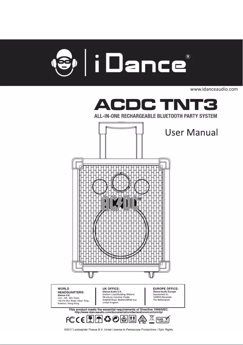 Page 1 of the manual User Manual iDance TNT-3