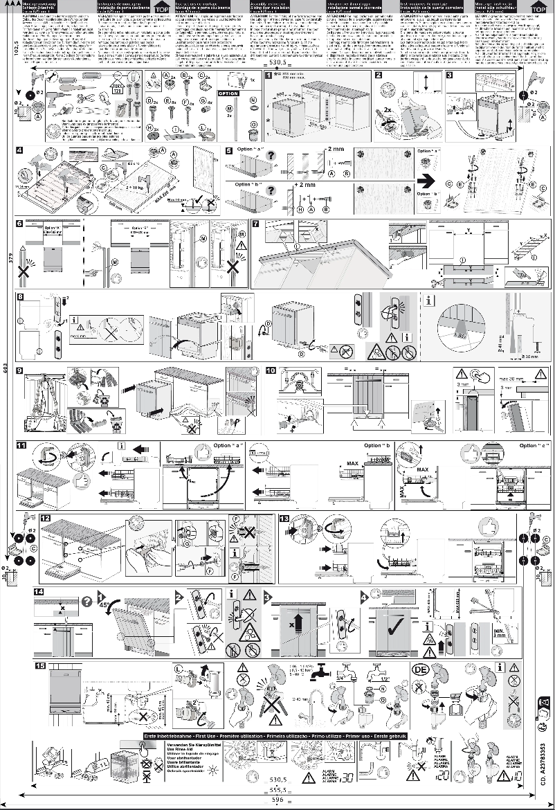 Página 1 del manual Guía de instalación Electrolux Y68EG600W