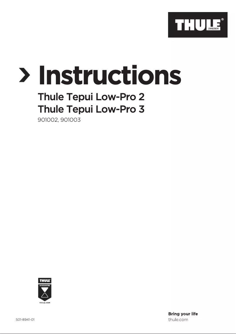 Page 1 of the manual User Manual Thule Tepui Low-Pro 3