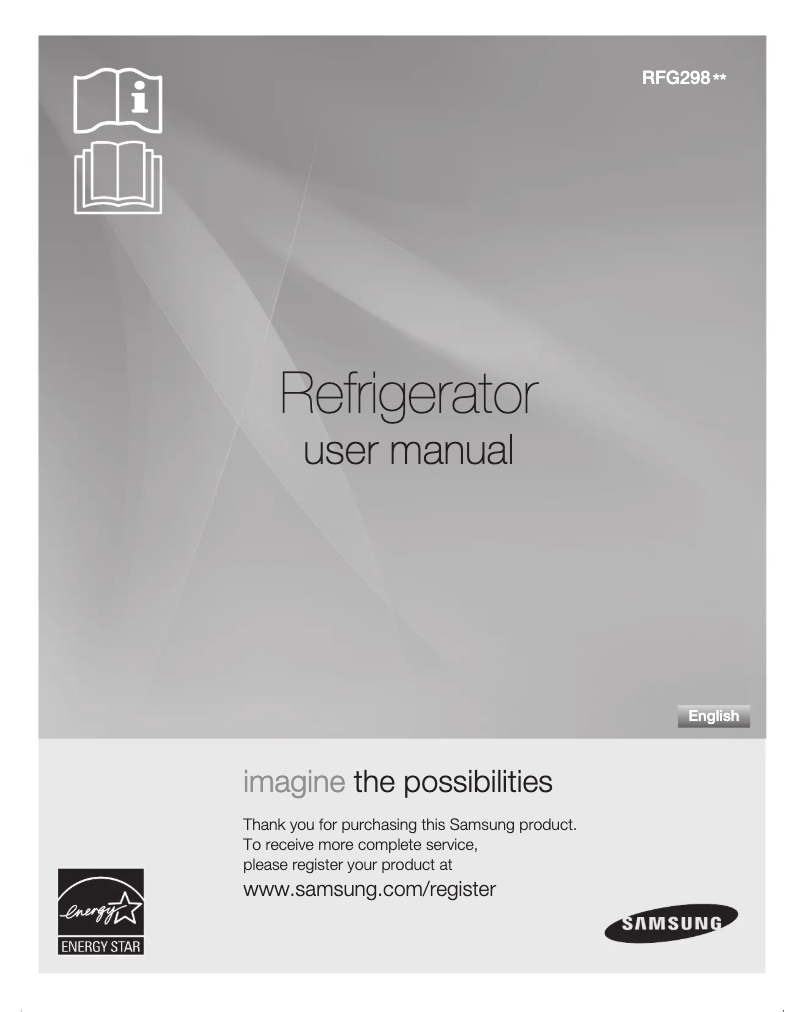 Page 1 de la notice Manuel utilisateur Samsung RFG298HDBP