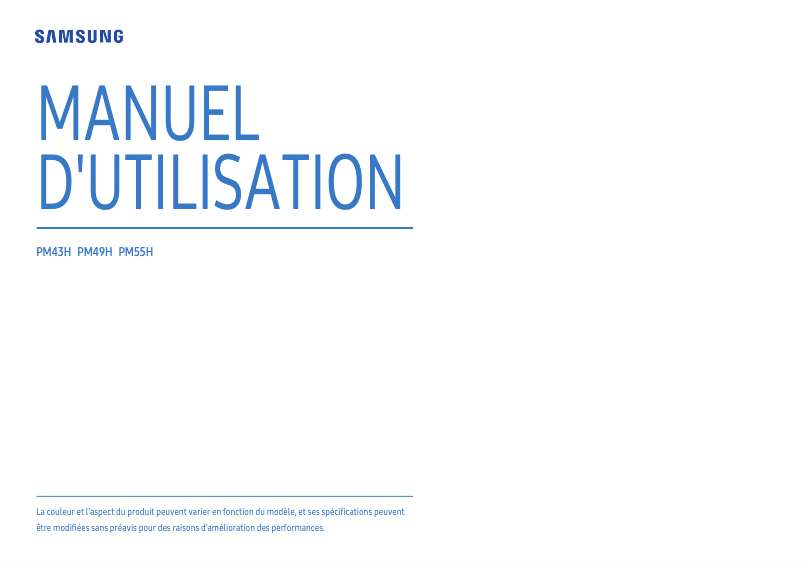 Página 1 del manual Manual de usuario Samsung LH43PMHPBGC