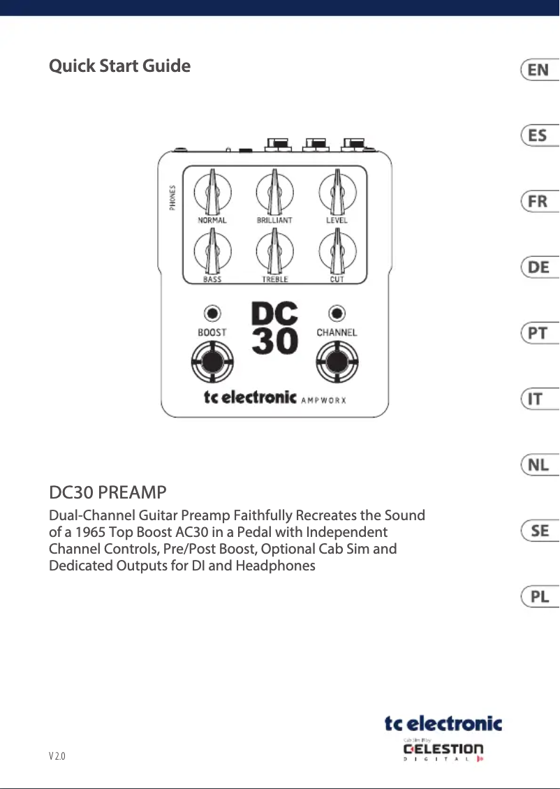 Page 1 de la notice Manuel utilisateur TC Electronic DC30