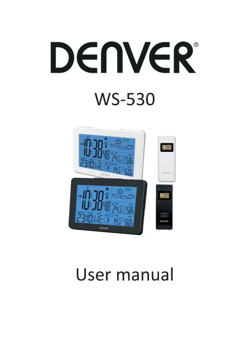 Page 1 de la notice Manuel utilisateur Denver WS-530
