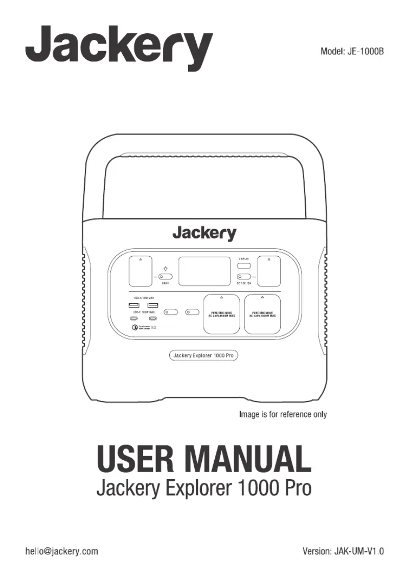 Página 1 del manual Manual de usuario Jackery Explorer 1000 Pro