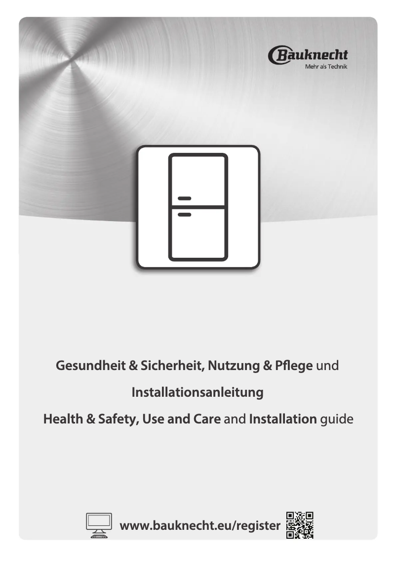 Page 1 of the manual User Manual Bauknecht KSN 19 A2+ SW