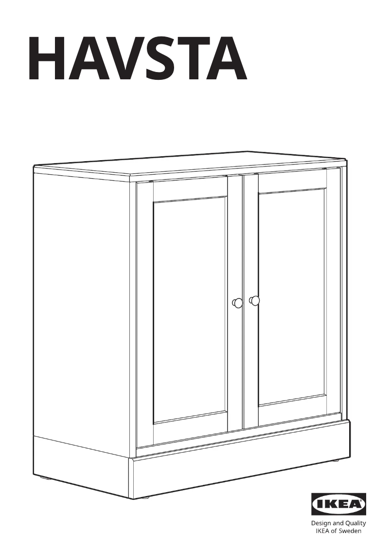 Page 1 de la notice Manuel utilisateur Ikea HAVSTA 504.151.96