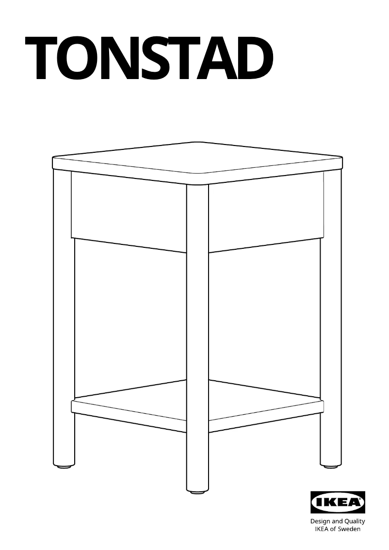 Page 1 de la notice Manuel utilisateur Ikea TONSTAD 604.893.23