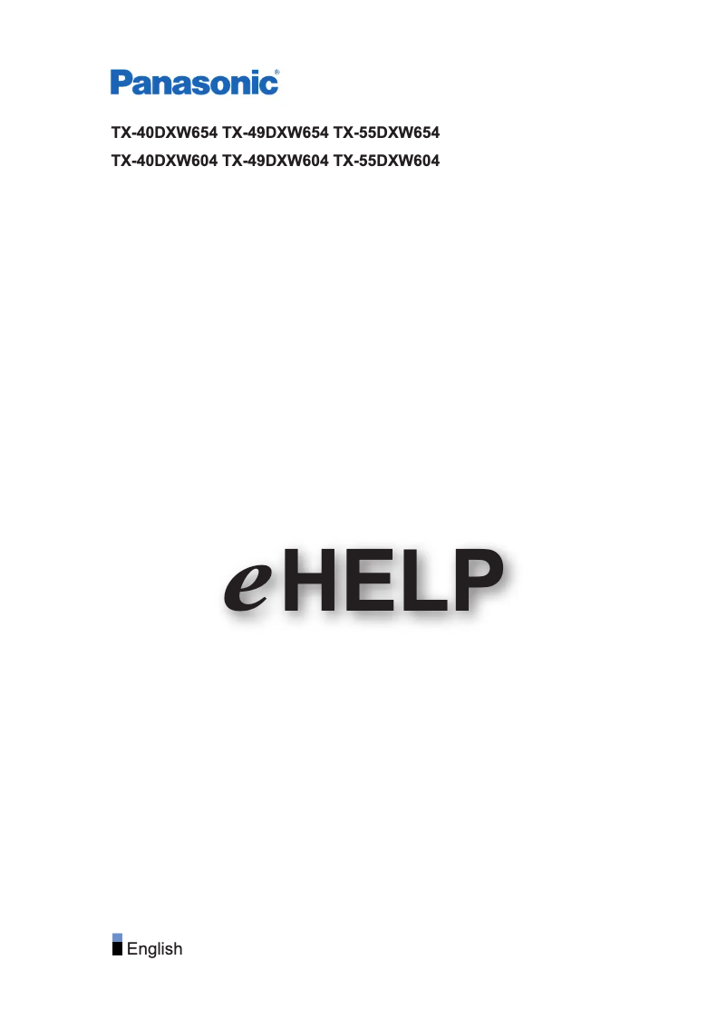 Page 1 de la notice Manuel utilisateur Panasonic TX-49DXW654