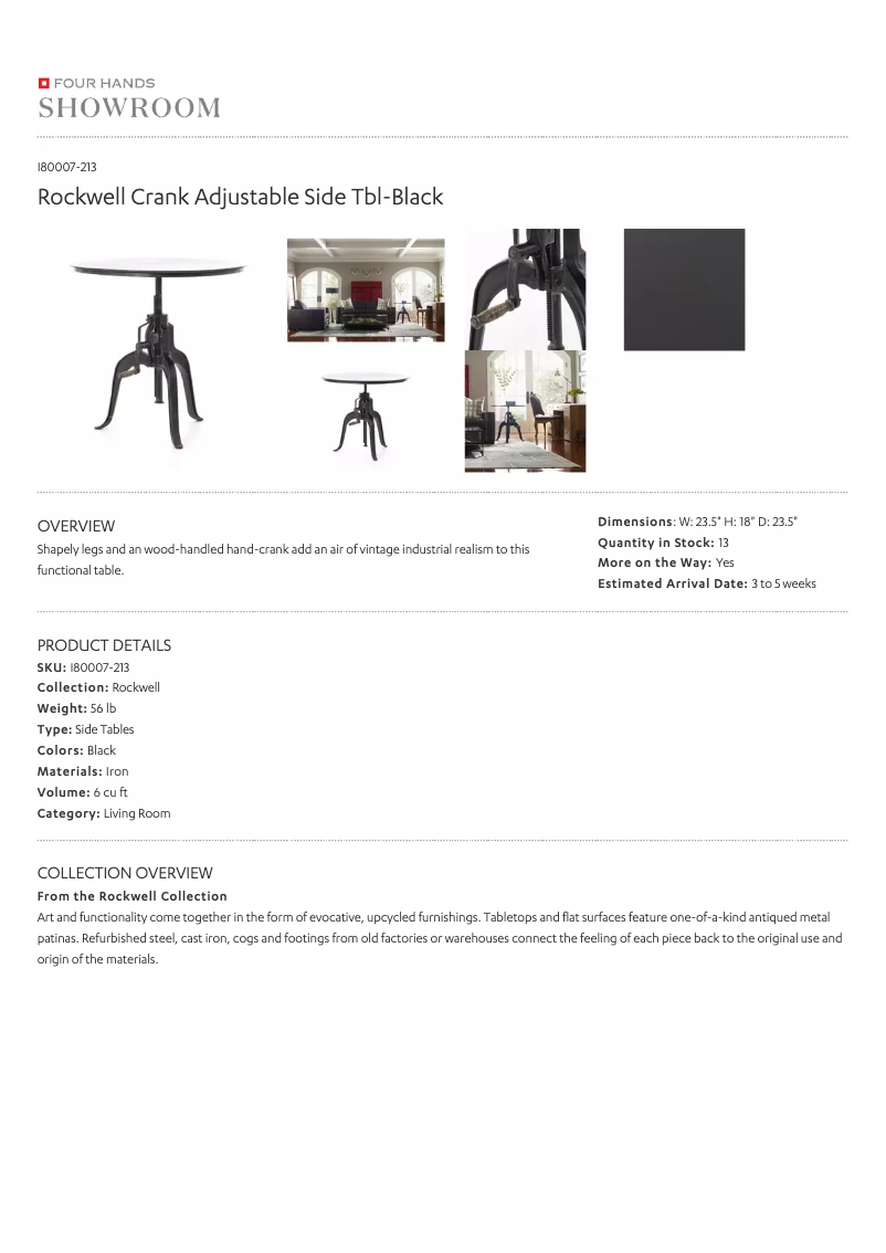 Página 1 del manual Manual de usuario Four Hands I80007-213