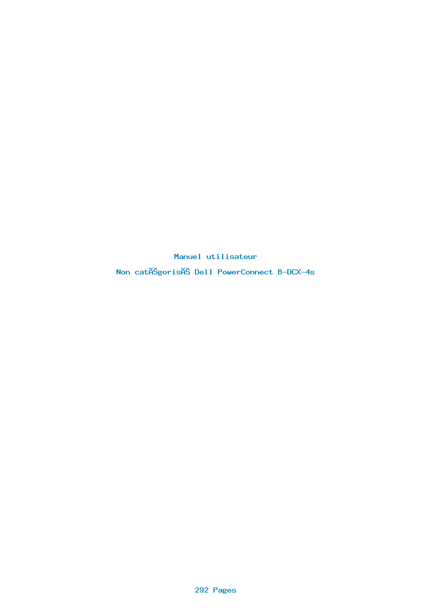 Page 1 de la notice Manuel utilisateur Dell PowerConnect B-DCX-4s
