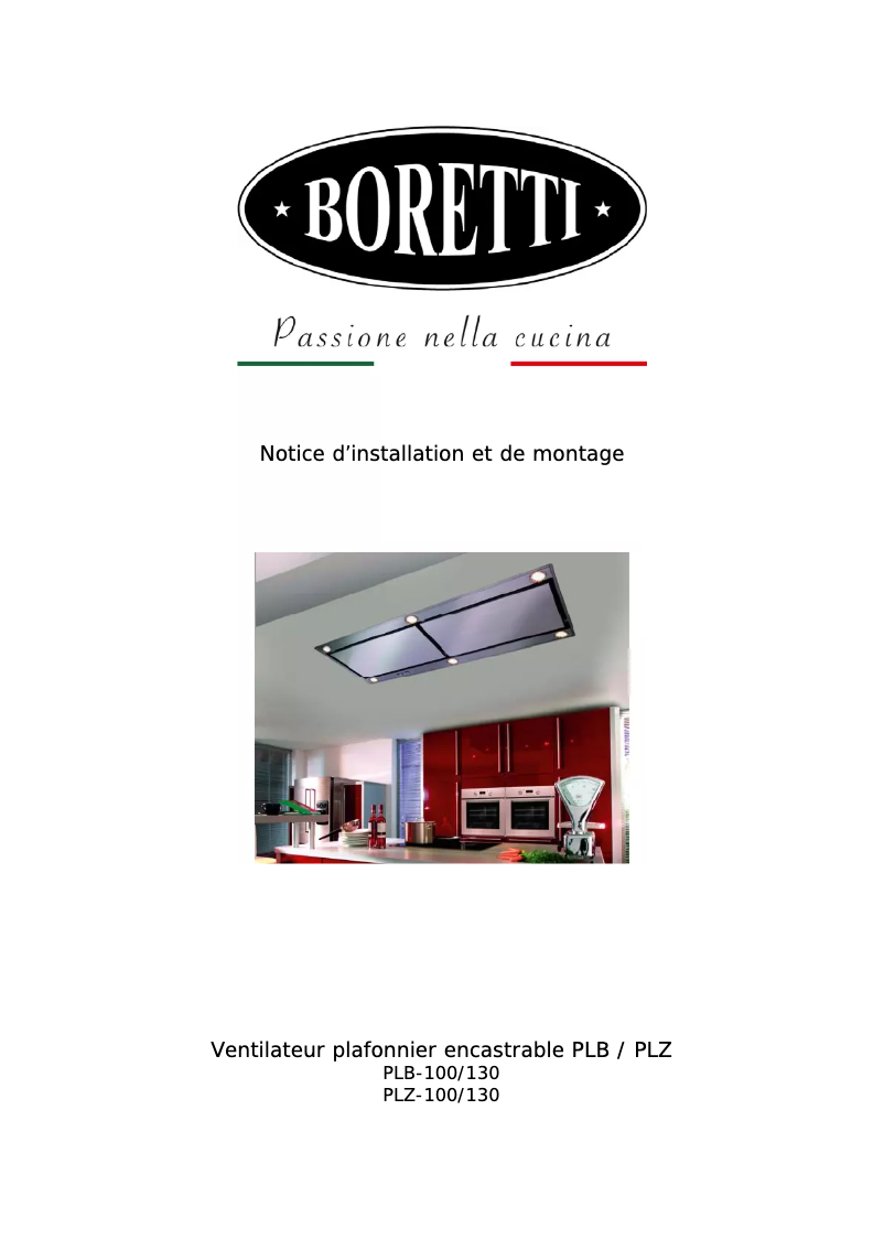Page 1 de la notice Manuel utilisateur Boretti PLZ-100