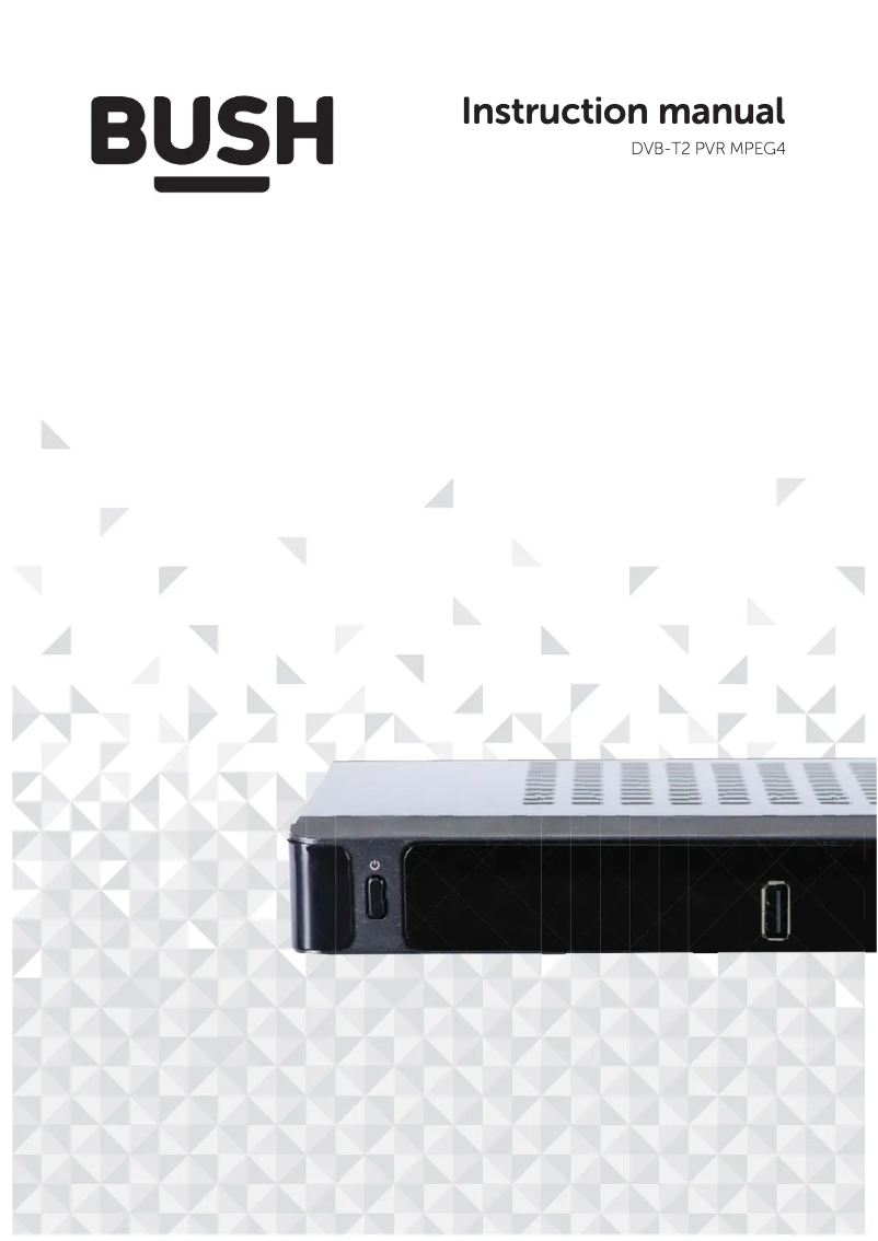 Page 1 de la notice Manuel utilisateur Bush DVB-T2 PVR MPEG4